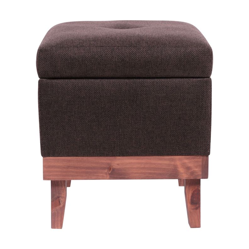 Pouf Emilia con Baúl Café Moro Omega 45x45x46 cm Máxima Design-1