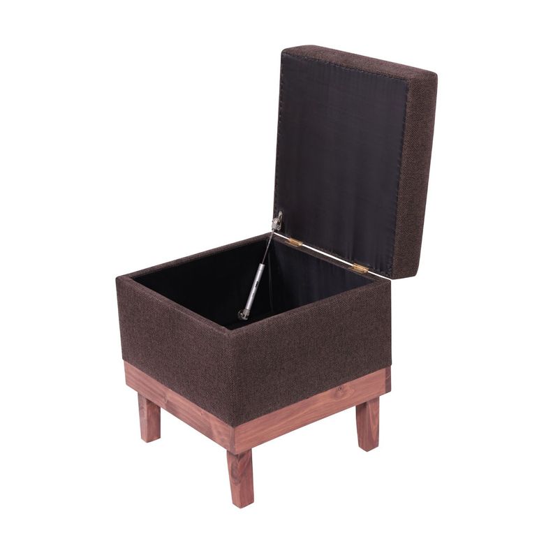 Pouf Emilia con Baúl Café Moro Omega 45x45x46 cm Máxima Design-2