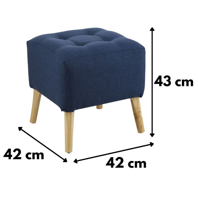 Pouf Alemania Azul Amalfi 42x42x43 cm Máxima Design-2