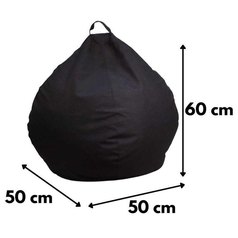 Pouf Pera Infantil Negro Delta 60x50x50 Máxima -4