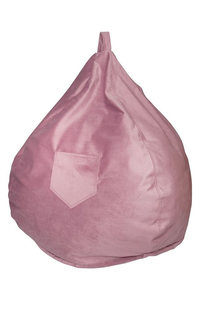 Pouf Pera Infantil Palo de Rosa Felpa 60x50x50 cm -0