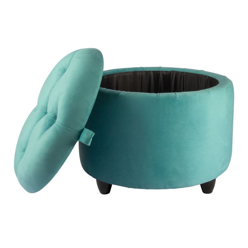 Pouf Baúl Zoe Calipso Felpa 60x50x50 Cm Máxima Design-1