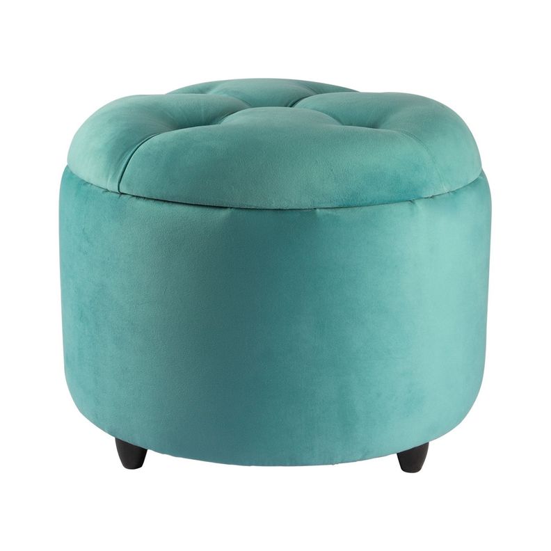 Pouf Baúl Zoe Calipso Felpa 60x50x50 Cm Máxima Design-0