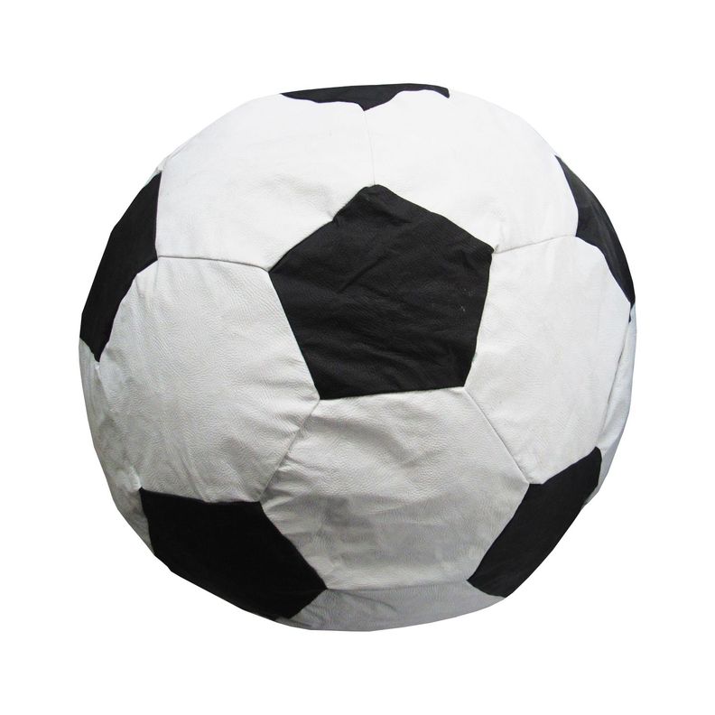 Pouf Pera Infantil Fútbol Eco Cuero 50x50x50 cm-0