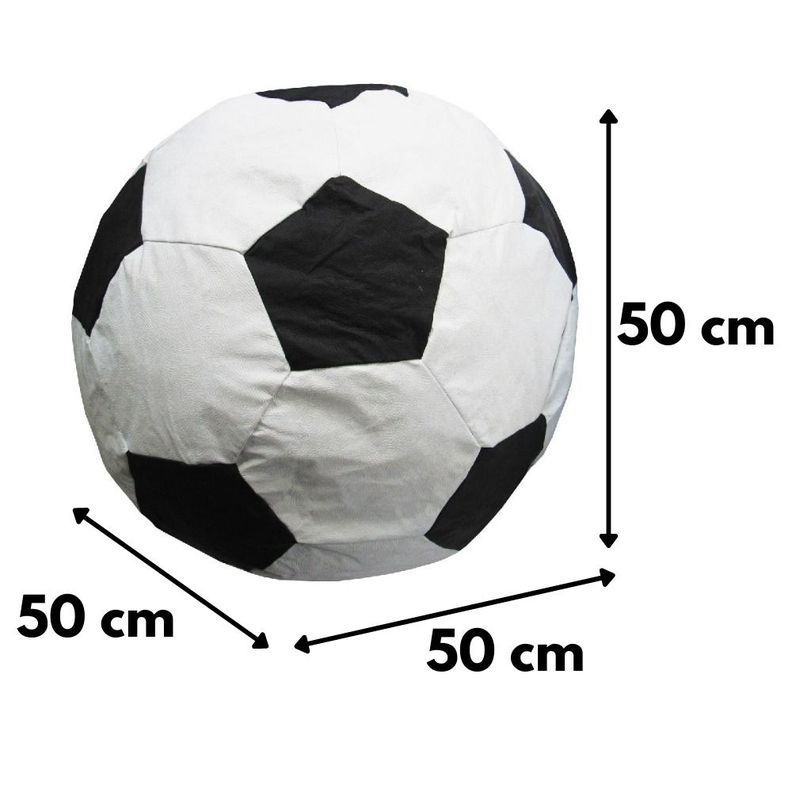 Pouf Pera Infantil Fútbol Eco Cuero 50x50x50 cm-2