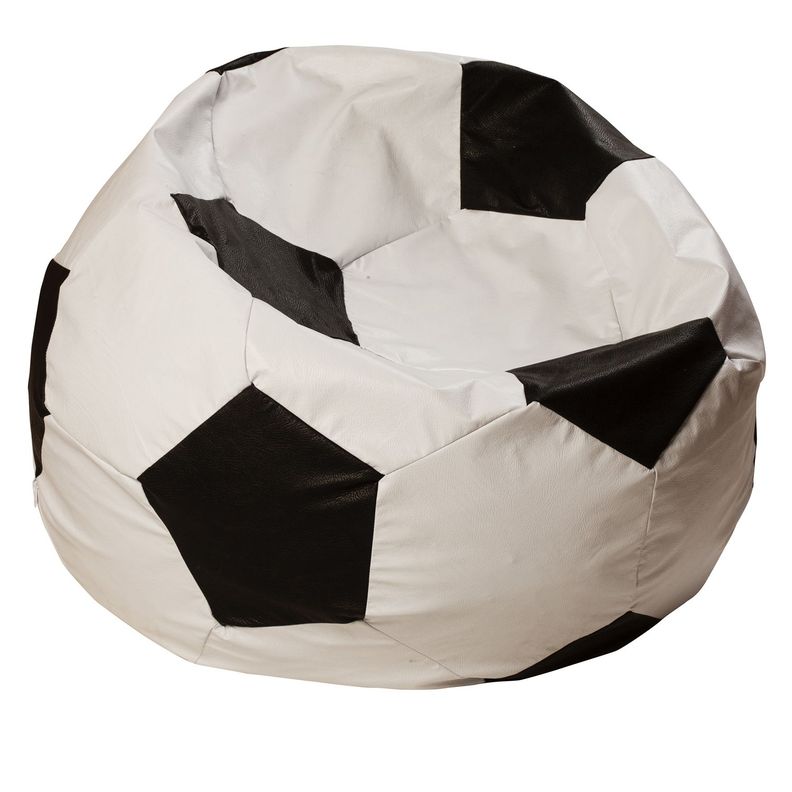 Pouf Pera Infantil Fútbol Eco Cuero 50x50x50 cm-1