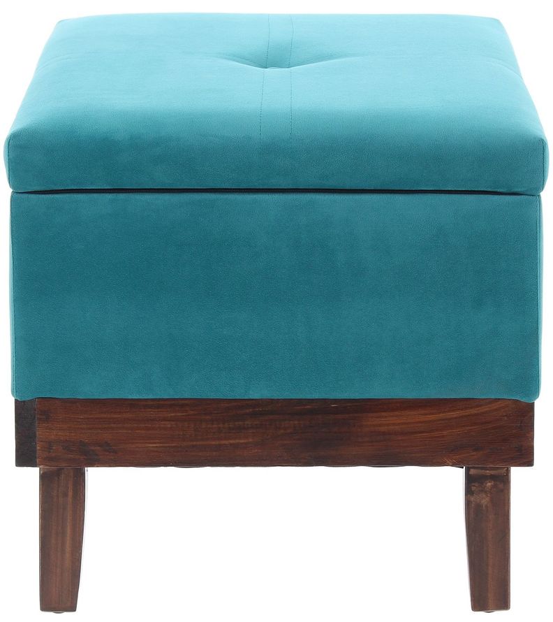 Pouf Emilia con Baúl Calipso Felpa 45x45x46 Cm Máxima Design-1