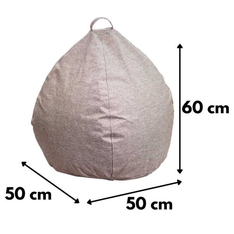 Pouf Pera Infantil Gris Beige Omega 60x50x50-4