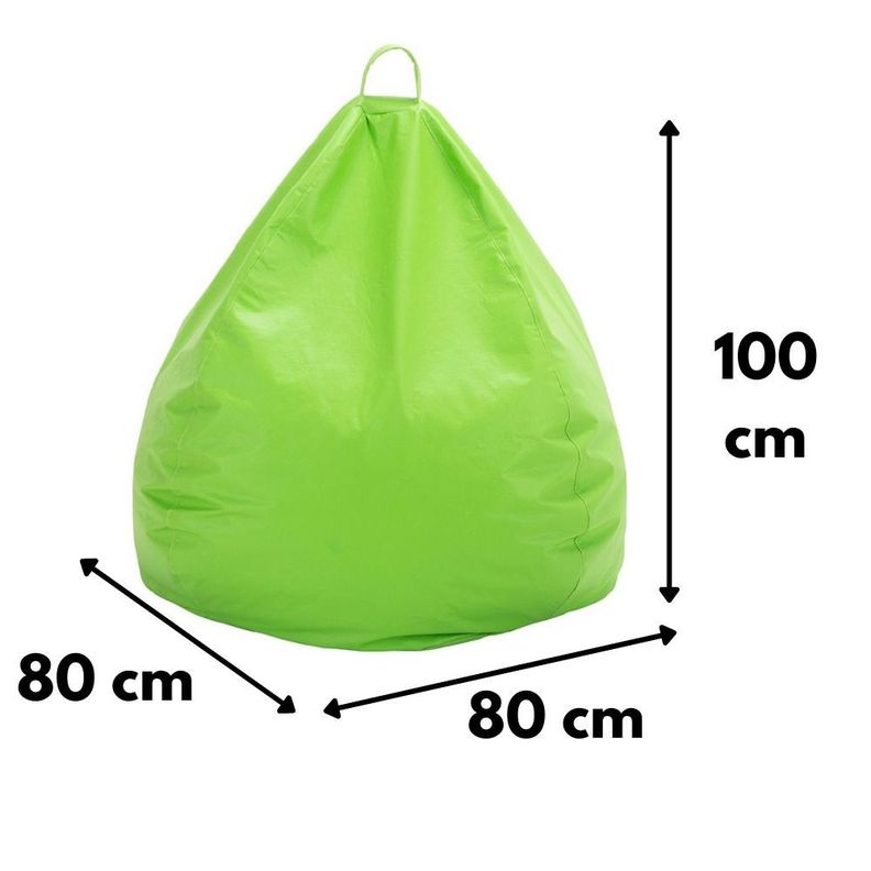 Pouf Pera Verde Eco Cuero 100x80x80 cm Máxima Design-4
