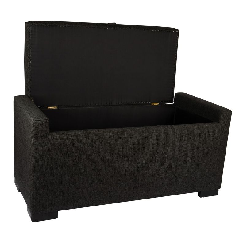 Banqueta con Baúl Leyzy Grafito Omega 40X55X105 cm Máxima Design-2