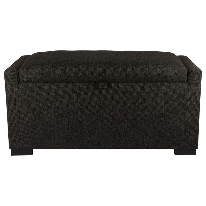 Banqueta con Baúl Leyzy Grafito Omega 40X55X105 cm Máxima Design-0