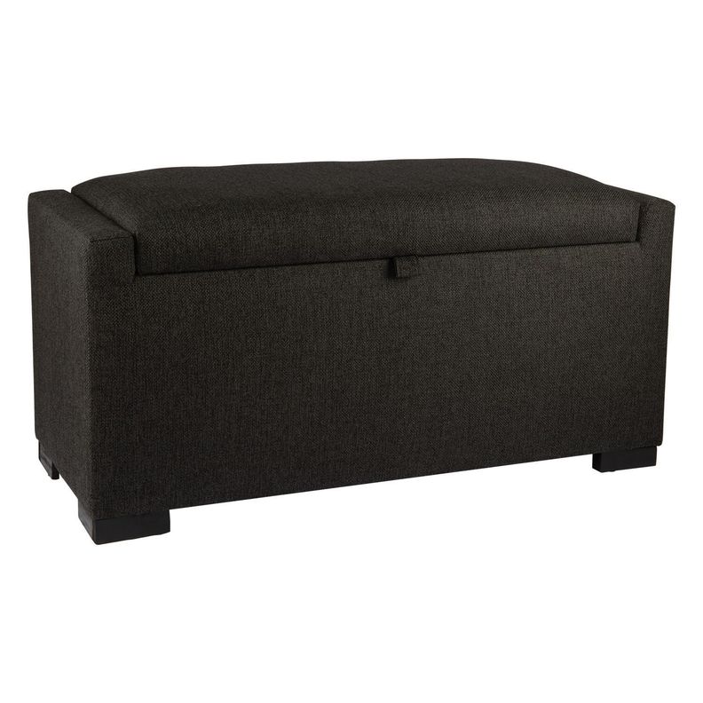 Banqueta con Baúl Leyzy Grafito Omega 40X55X105 cm Máxima Design-1
