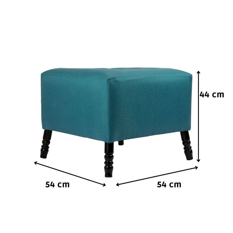 Pouf Alejandro Turquesa Omega 54x54x44 Máxima Design-3