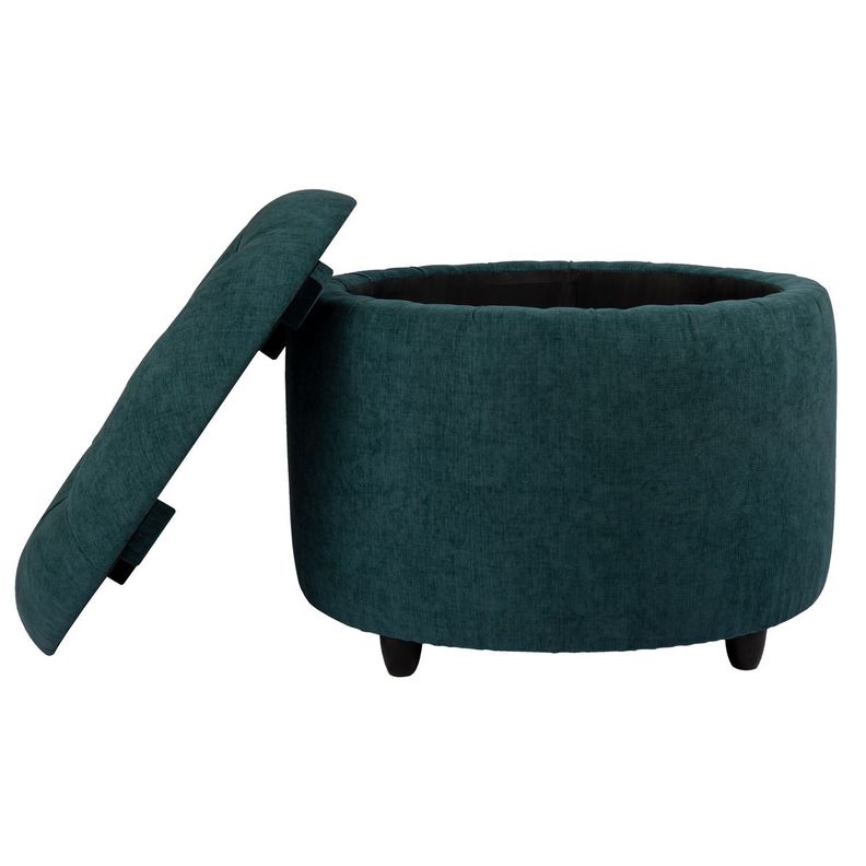Pouf Baúl Zoe Azul Petróleo Altea 60x60x50 cm Máxima Design-1