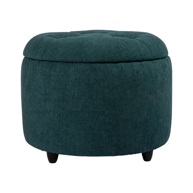 Pouf Baúl Zoe Azul Petróleo Altea 60x60x50 cm Máxima Design-0