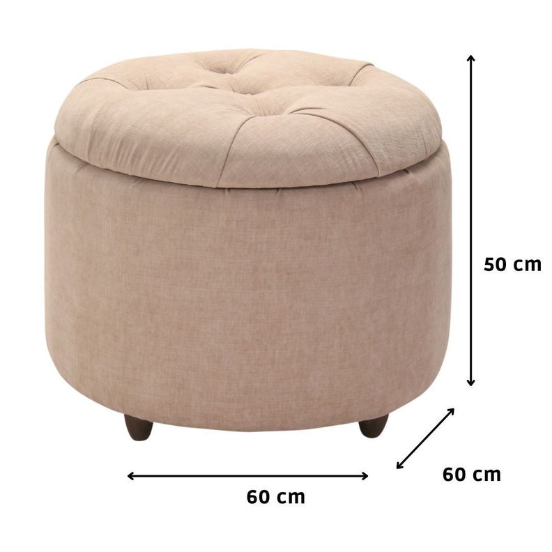 Pouf Baúl Zoe Arena Altea 60x60x50 Cm Máxima Design-5
