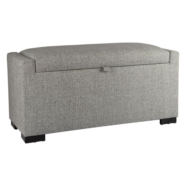 Banqueta con Baúl Leyzy Gris-Claro Omega 40X55X105 cm Máxima Design-1