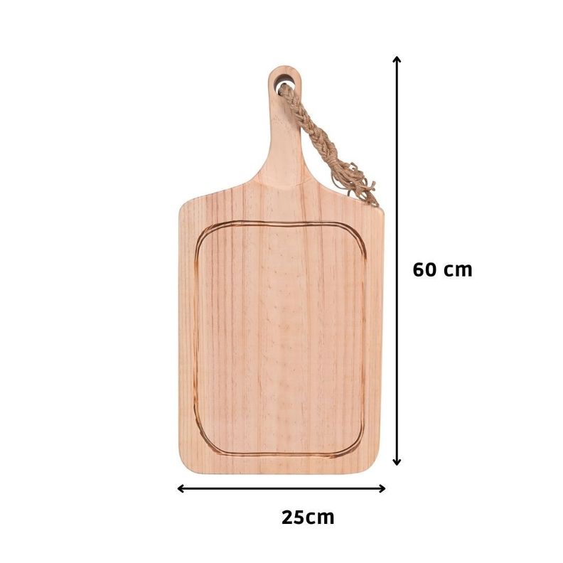 Tabla de Cortar Grande Madera 60x25x5 cm Hecho a Mano Máxima Design-3