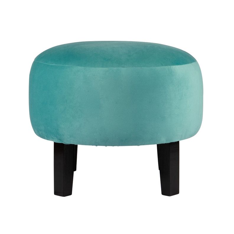 Pouf Jack Turquesa Felpa 48x48x40 cm Máxima Design-0