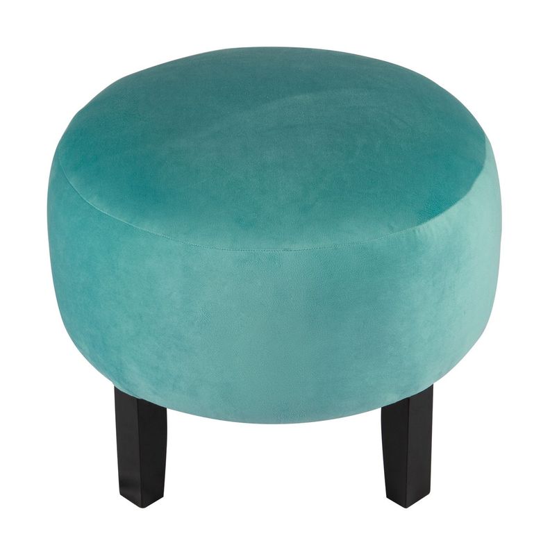 Pouf Jack Turquesa Felpa 48x48x40 cm Máxima Design-1
