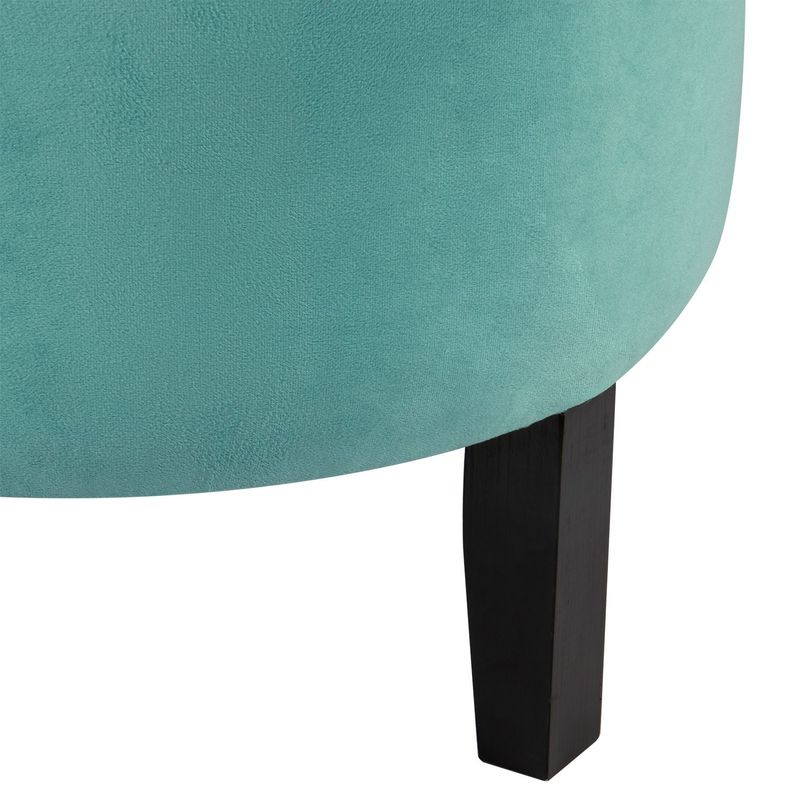 Pouf Jack Turquesa Felpa 48x48x40 cm Máxima Design-3