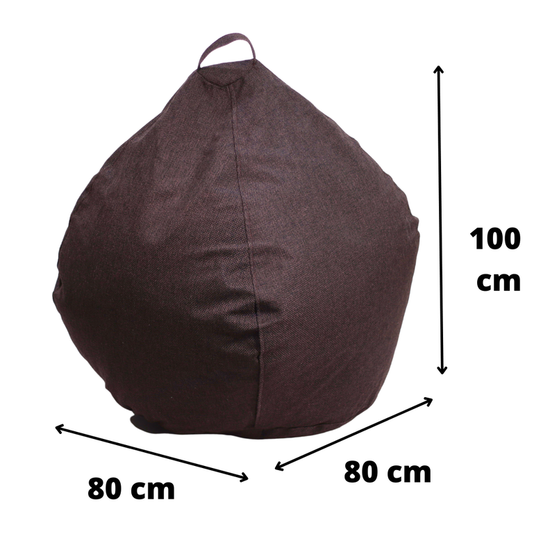 Pouf Pera Café Moro Omega 100x80x80 Máxima Design-2