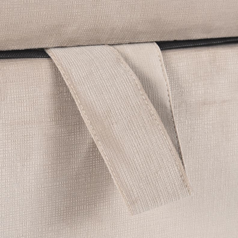 Banqueta con Baúl Incy Felpa Beige 120x50x40 cm Máxima Design-6