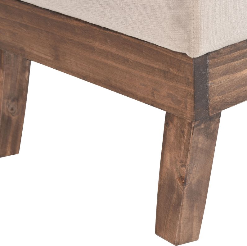 Banqueta con Baúl Incy Felpa Beige 120x50x40 cm Máxima Design-3