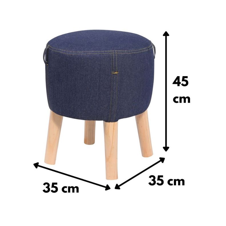 Pouf Bird Jeans 35x35x45 cm Máxima Design-2