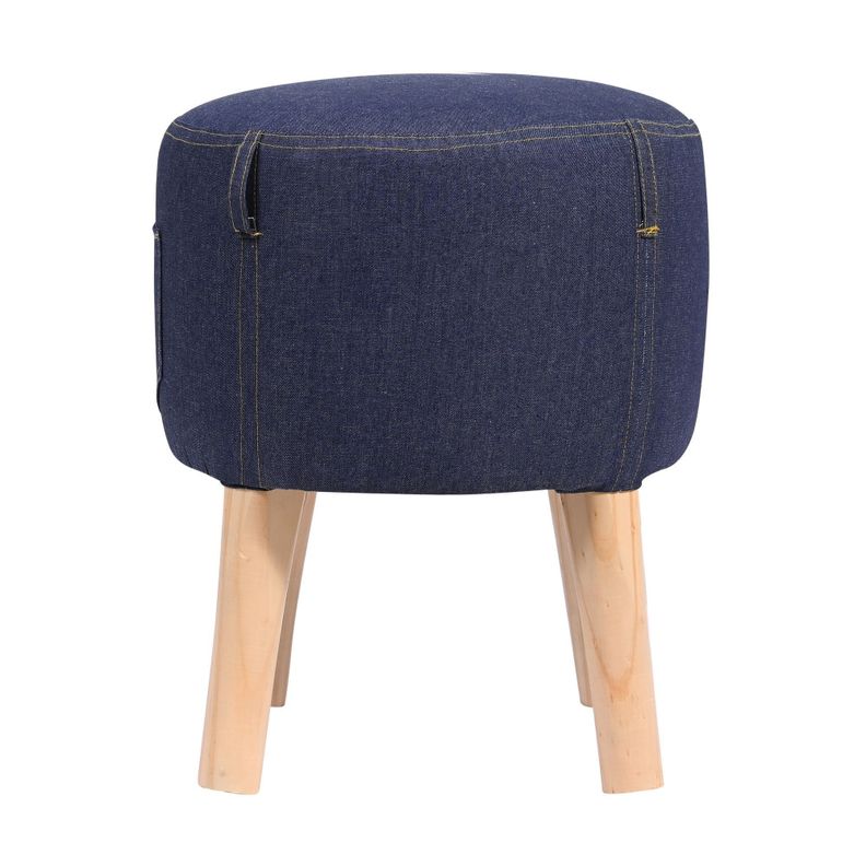 Pouf Bird Jeans 35x35x45 cm Máxima Design-0
