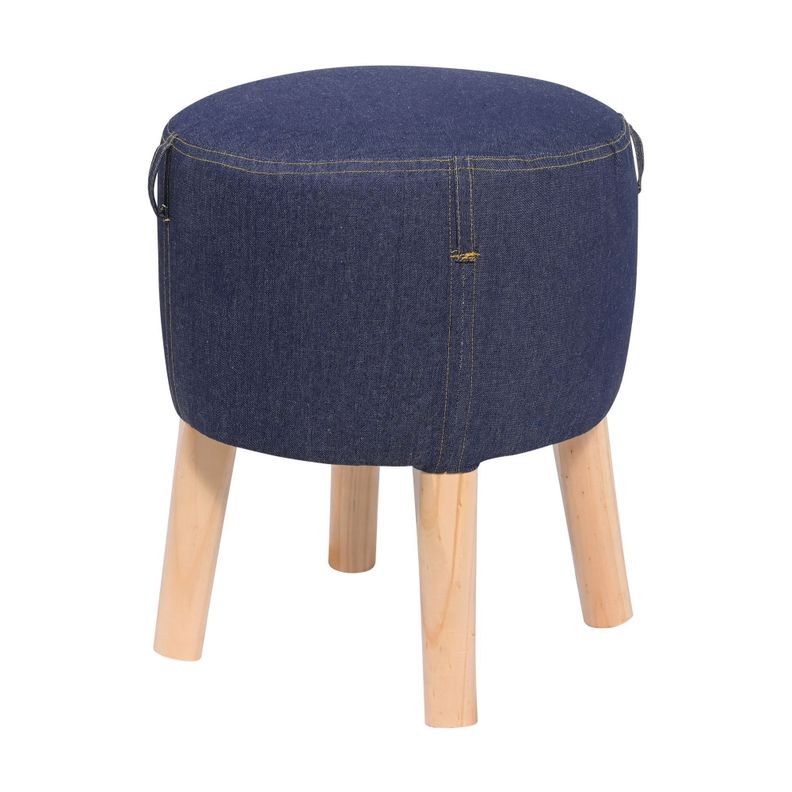 Pouf Bird Jeans 35x35x45 cm Máxima Design-1