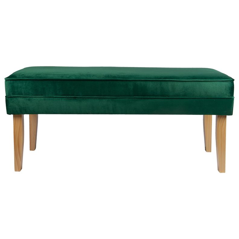 Banqueta Style Verde Botella Felpa 100x40x40 cm de Maxima Design