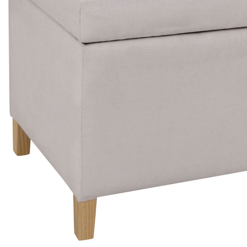 Pouf Baúl Rucato Blanco Felpa 46x46x50 cm Máxima Design-5