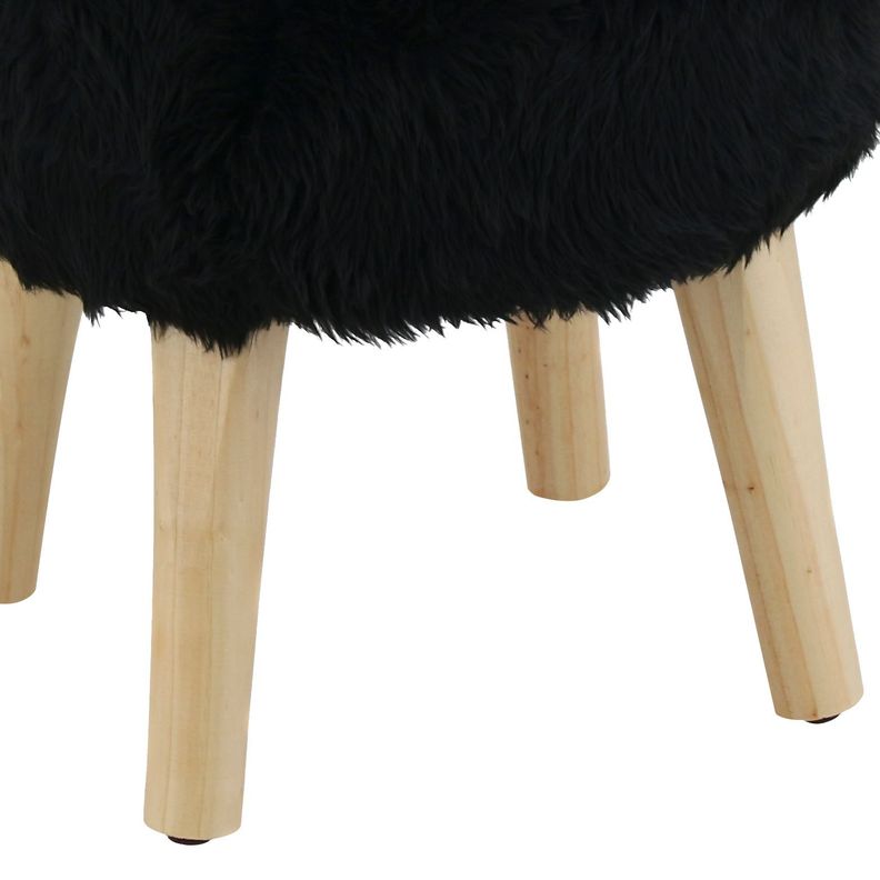 Pouf Bird Negro 35x35x45 cm Máxima Design-2
