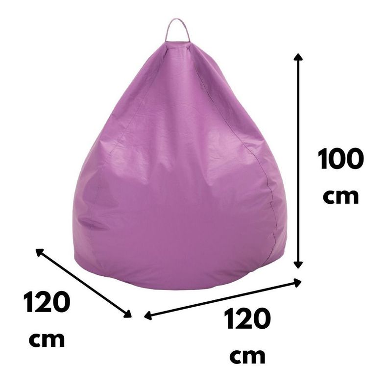 Pouf Pera Lila Cuerina 100x120x120 cm Máxima Design-4