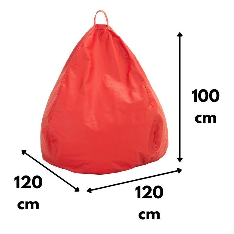 Pouf Pera Rojo Eco Cuero 100x120x120 cm Máxima Design-2