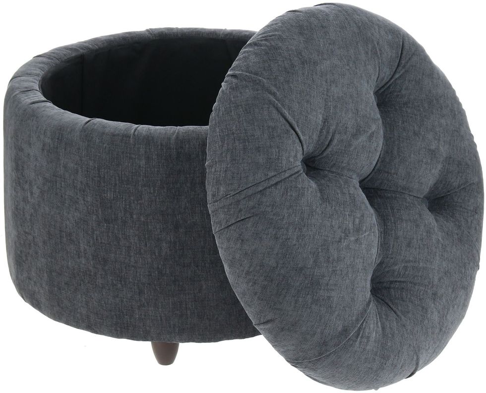 Pouf Baúl Zoe Gris Oscuro Altea 60x60x50 cm Máxima Design-1