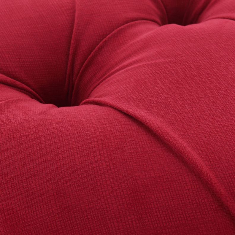 Pouf Zoe con Baúl Rojo Felpa 60x60x50 cm de Máxima Design -4