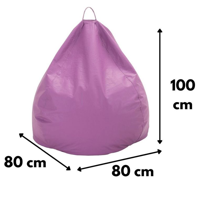 Pouf Pera Lila Eco Cuero 100x80x80 Máxima Design-2