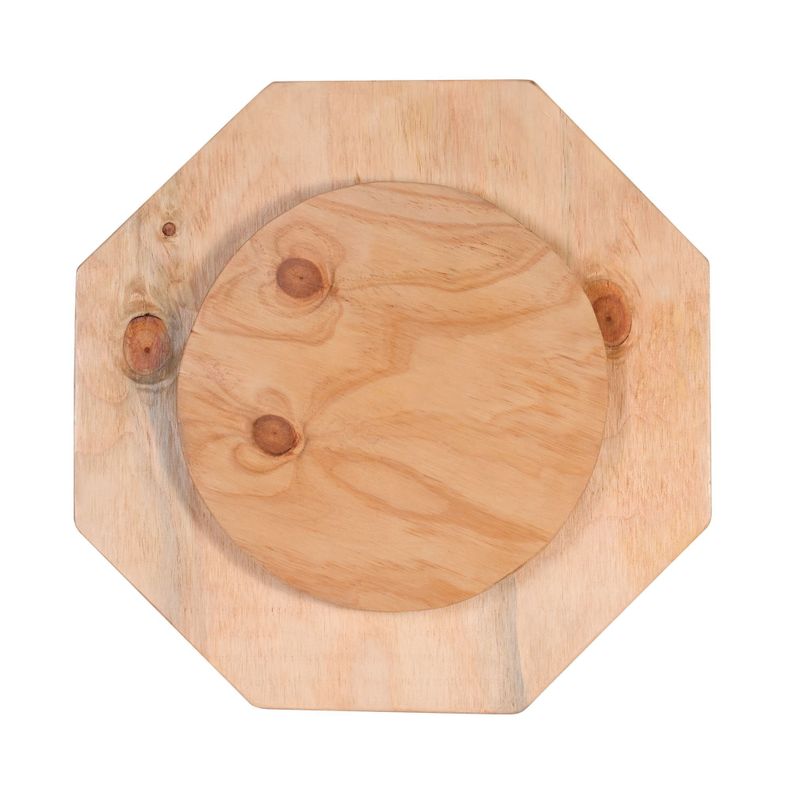 Tabla Giratoria para Sushi Pizza Picoteo 47x47x5 cm hecho a mano en Chile-3