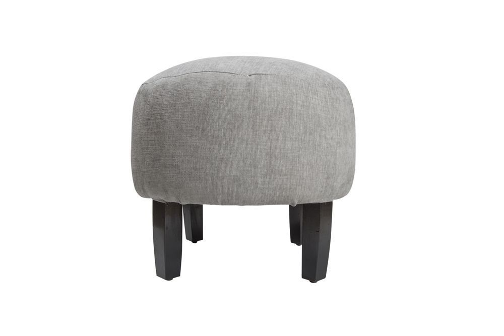 Pouf Jack Gris Claro Con Capitoné 48x48x40 cm de Máxima Design -1