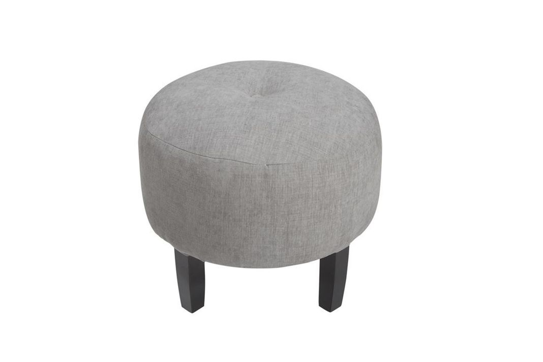 Pouf Jack Gris Claro Con Capitoné 48x48x40 cm de Máxima Design -0