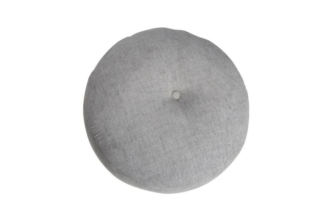 Pouf Jack Gris Claro Con Capitoné 48x48x40 cm de Máxima Design -2