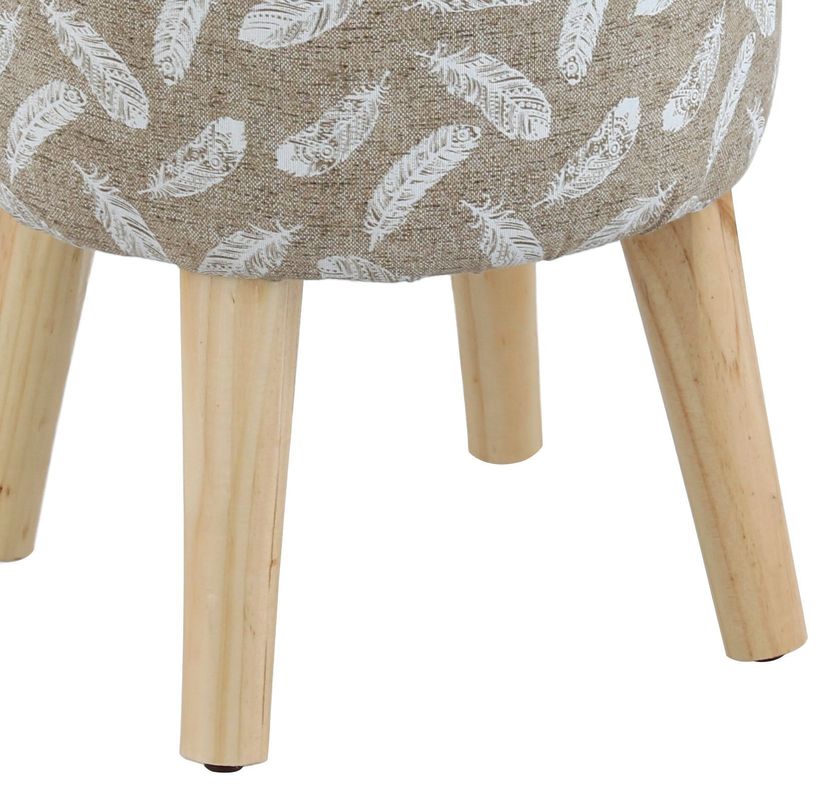 Pouf Bird Pluma 35x35x45 Cm Máxima Design-3