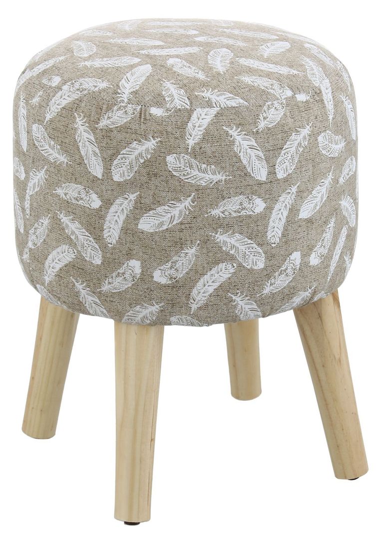 Pouf Bird Pluma 35x35x45 Cm Máxima Design-1