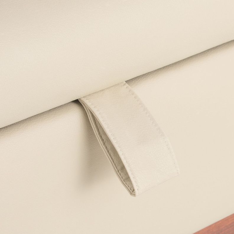 Banqueta con Baúl Incy Creams Eco Cuero 120x40x50 cm Máxima Design-6