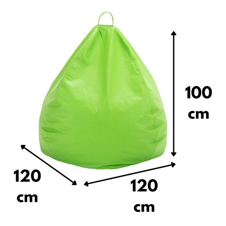 Pouf Pera Verde Eco Cuero 100x120x120 Cm Máxima Design-4