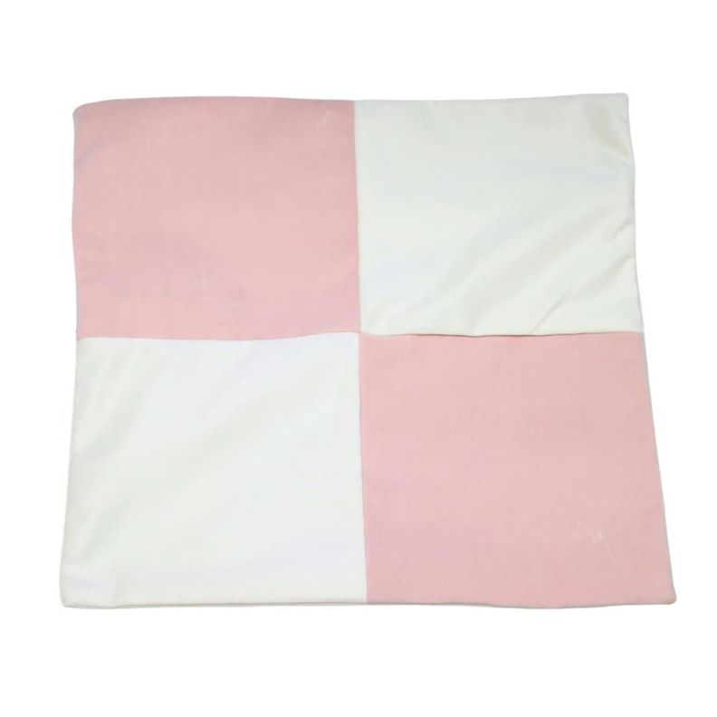 Funda Cojín Gabriela Rosado Blanco Felpa 50x50 cm-0