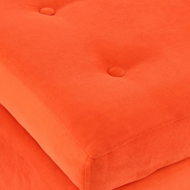 Pouf Baúl Rucato Naranjo Felpa 46x46x50 cm Máxima Design-6