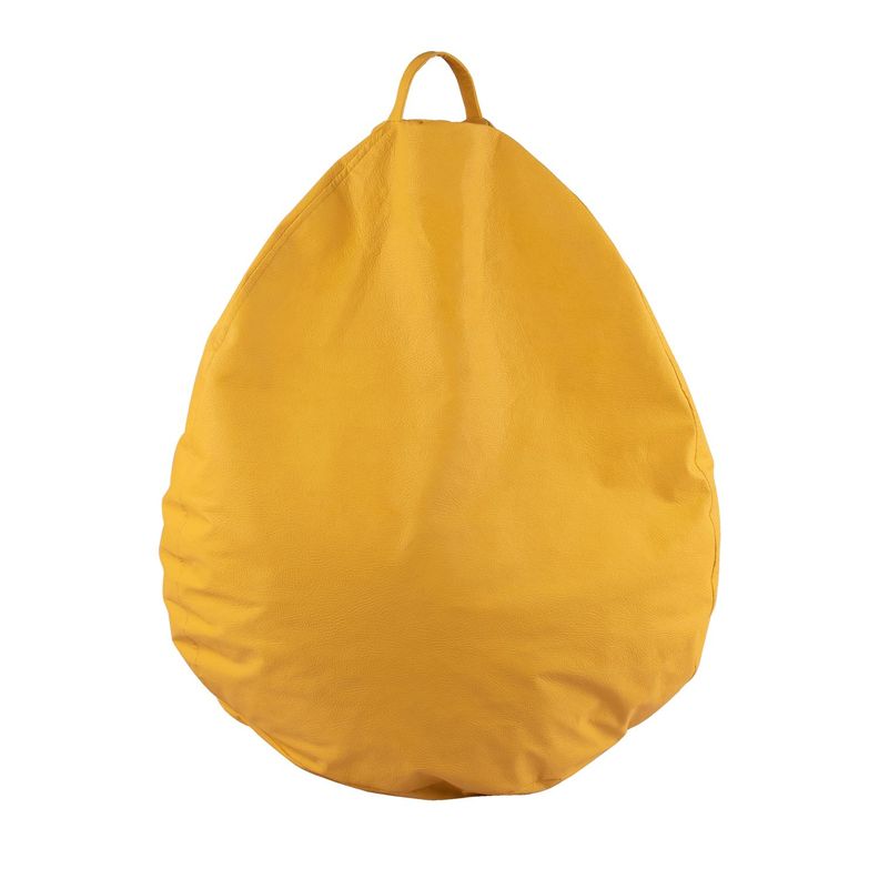 Pouf Pera Amarilla Eco Cuero 80x80x80 cm Máxima Design-0